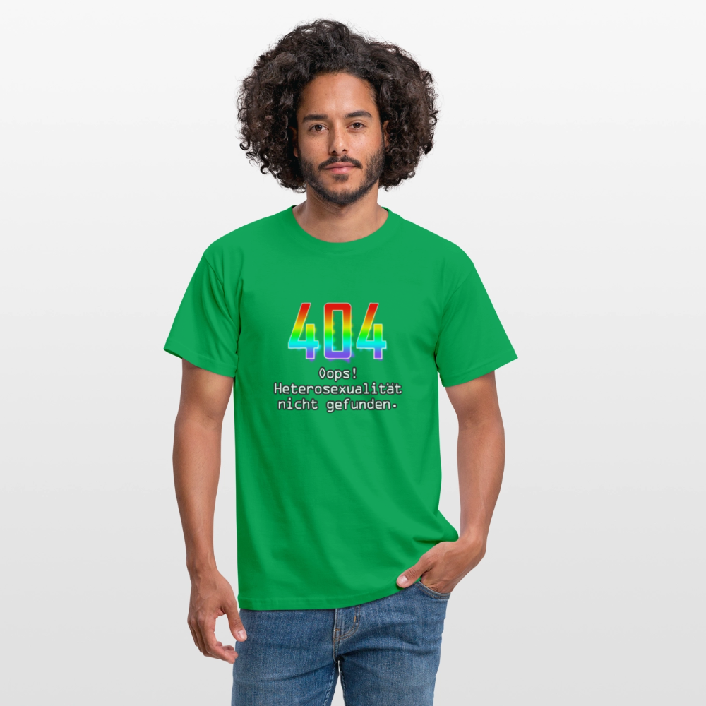 Error: 404 - Keine Heterosexualität Pride T-Shirt - Kelly Green