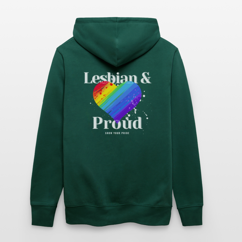 Lesbian & Proud | Pride Bio-Hoodie Unisex - Forest