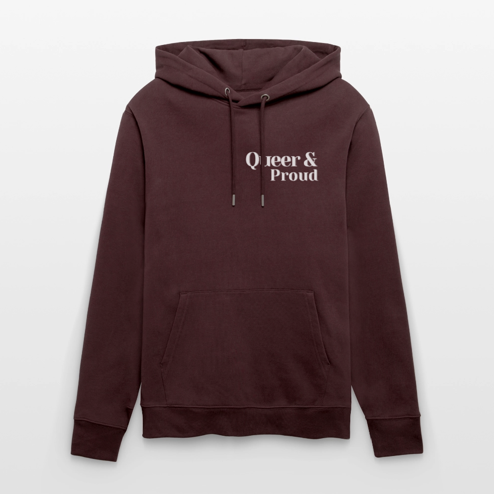 Queer & Proud | Pride Bio-Hoodie Unisex - Maroon