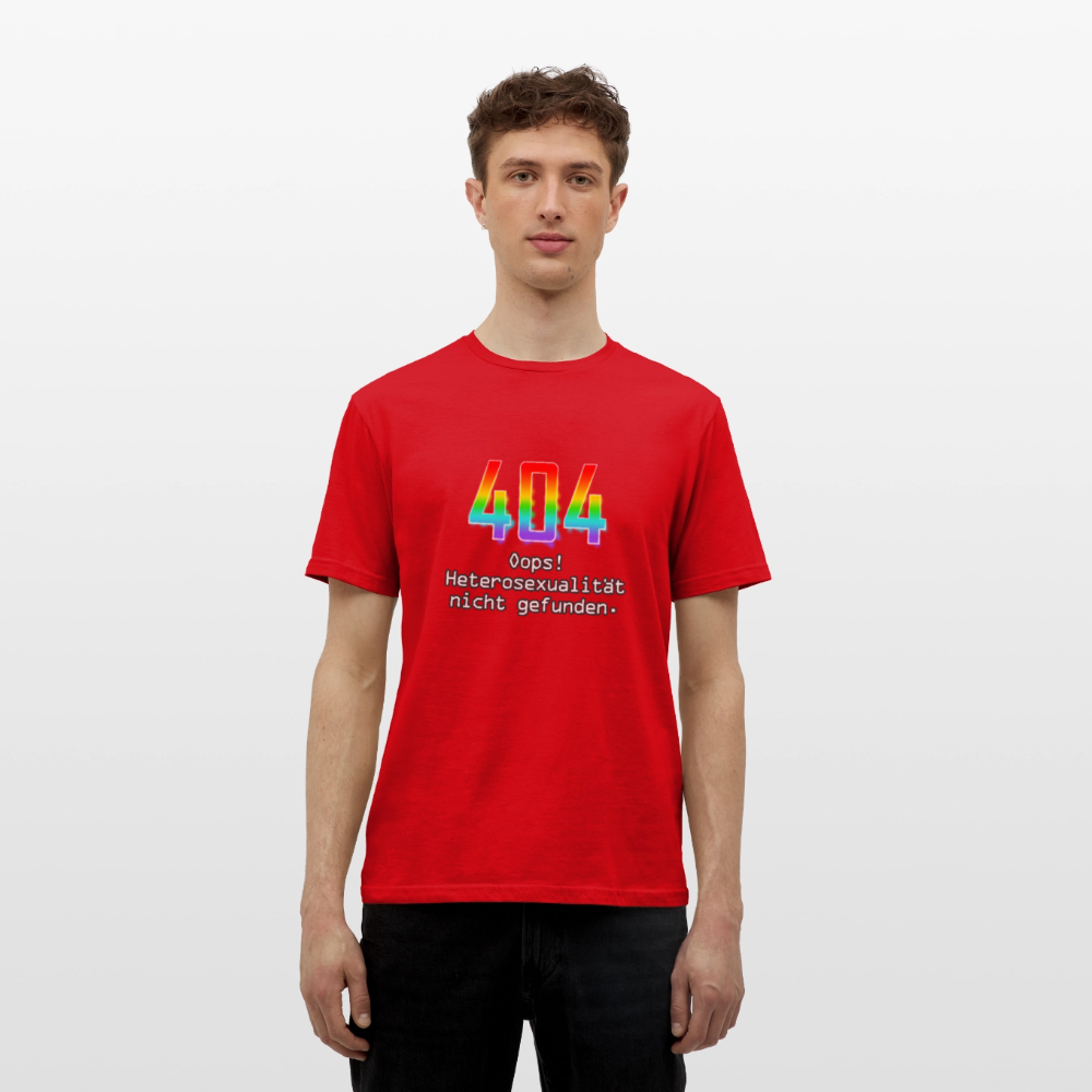 Error: 404 - Keine Heterosexualität Pride T-Shirt - Rot