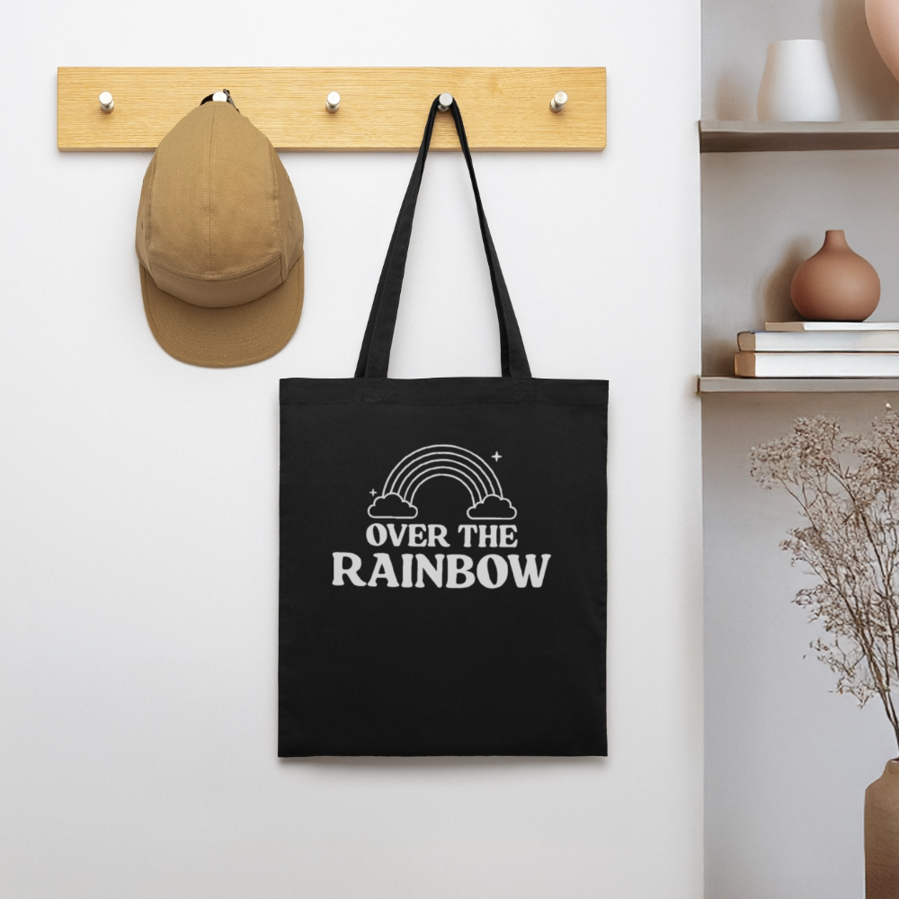 Over the Rainbow | Pride Bio-Stoffbeutel - Schwarz