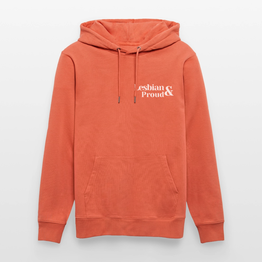 Lesbian & Proud | Pride Bio-Hoodie Unisex - Hellrot