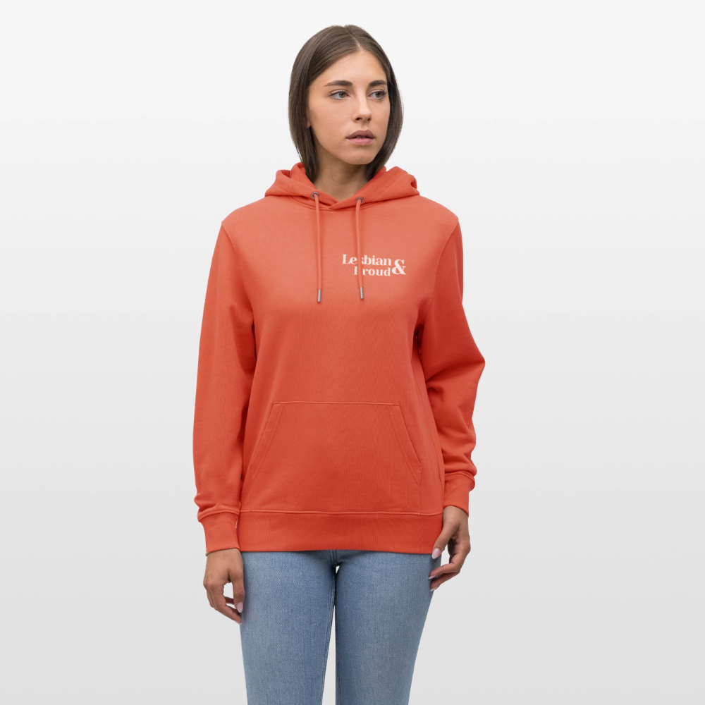 Lesbian & Proud | Pride Bio-Hoodie Unisex - Hellrot