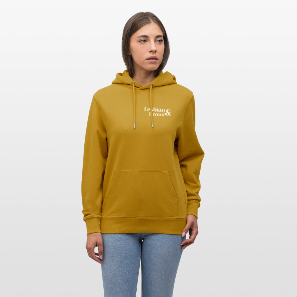 Lesbian & Proud | Pride Bio-Hoodie Unisex - Ocker
