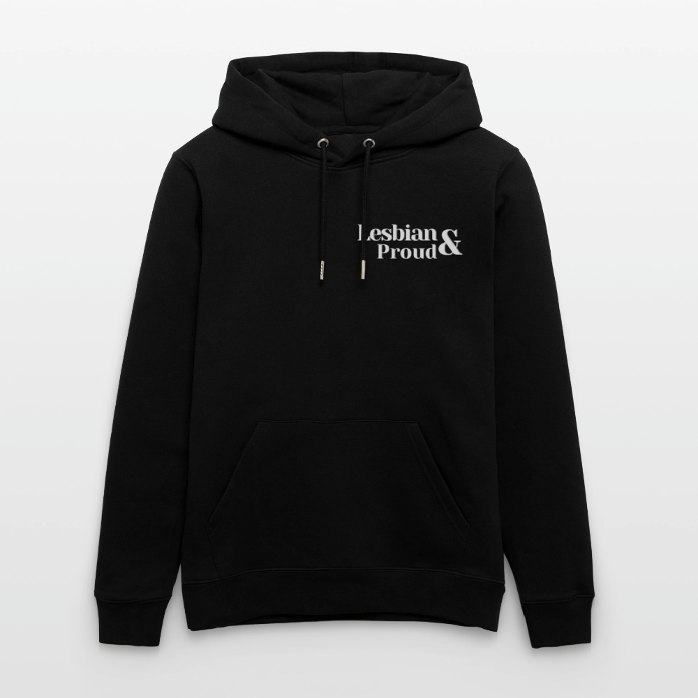 Lesbian & Proud | Pride Bio-Hoodie Unisex - Schwarz