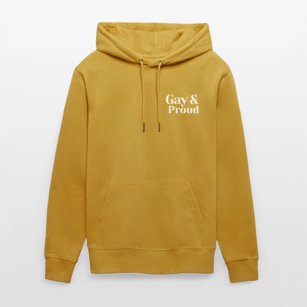 Gay & Proud | Pride Bio-Hoodie Unisex - Ocker