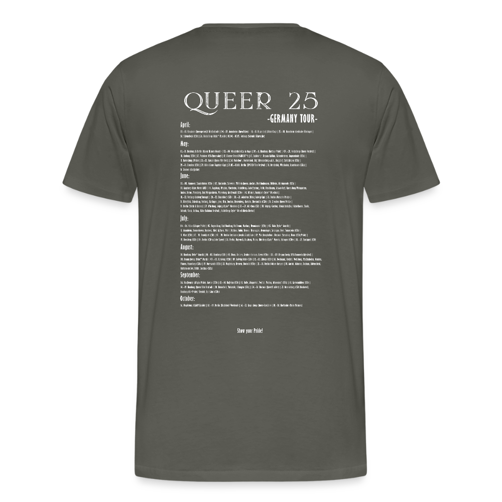 PRIDE Must Go On T-Shirt Germany Tour 2025 (weiße Schrift) - Asphalt
