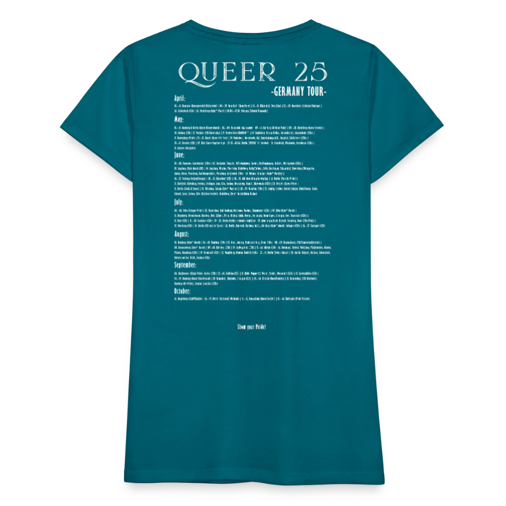 PRIDE Must Go On T-Shirt Germany Tour 2025 - tailiert (diva-blau) - Divablau