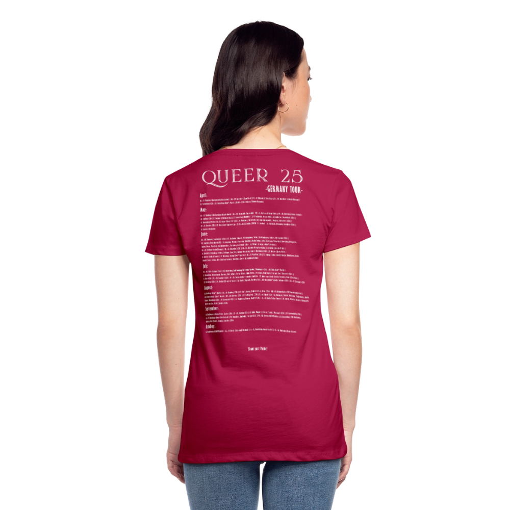 PRIDE Must Go On T-Shirt Germany Tour 2025 - tailiert (dunkelpink) - dunkles Pink