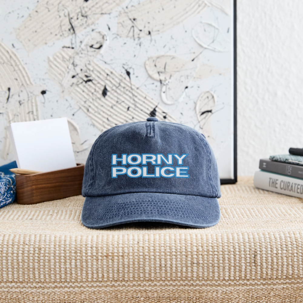 HORNY POLICE | Kink Fetish Pride Vintage Cap - Vintage Denim