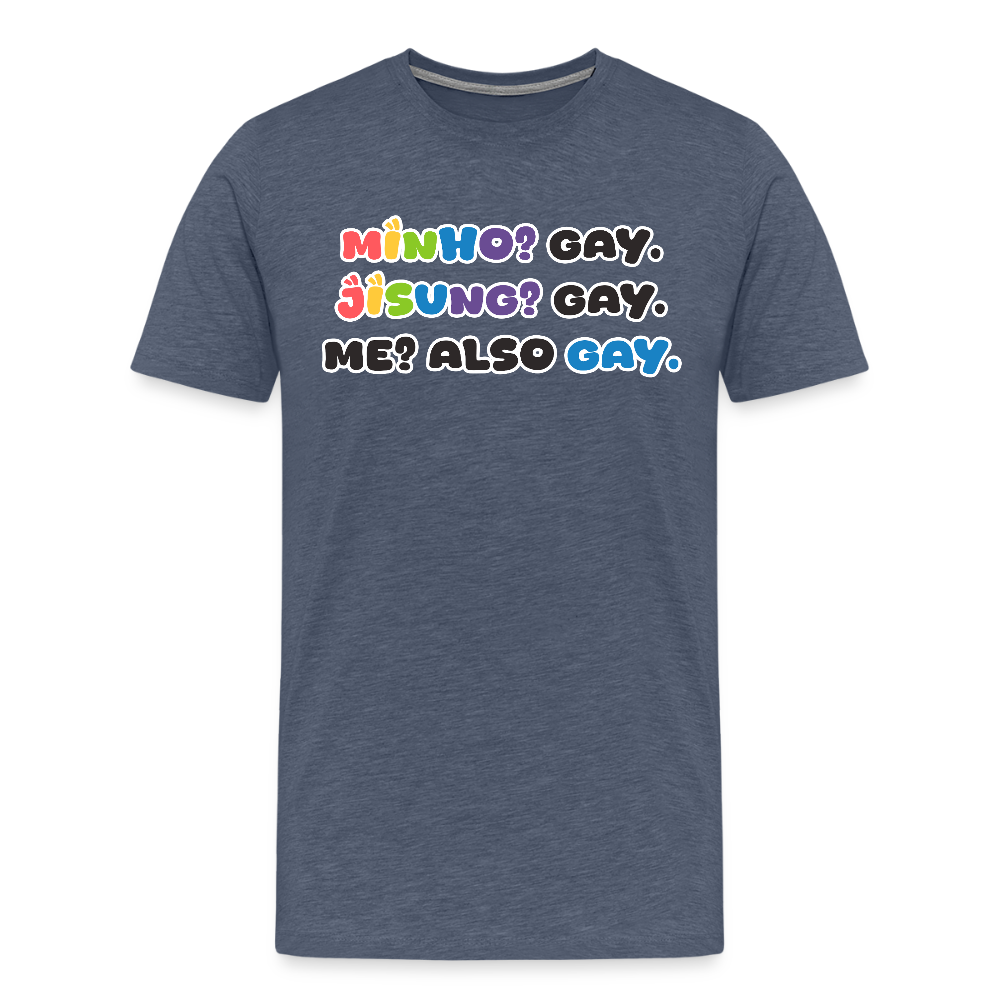 Minsung - Minho & Jisung - Pride T-Shirt - Blau meliert