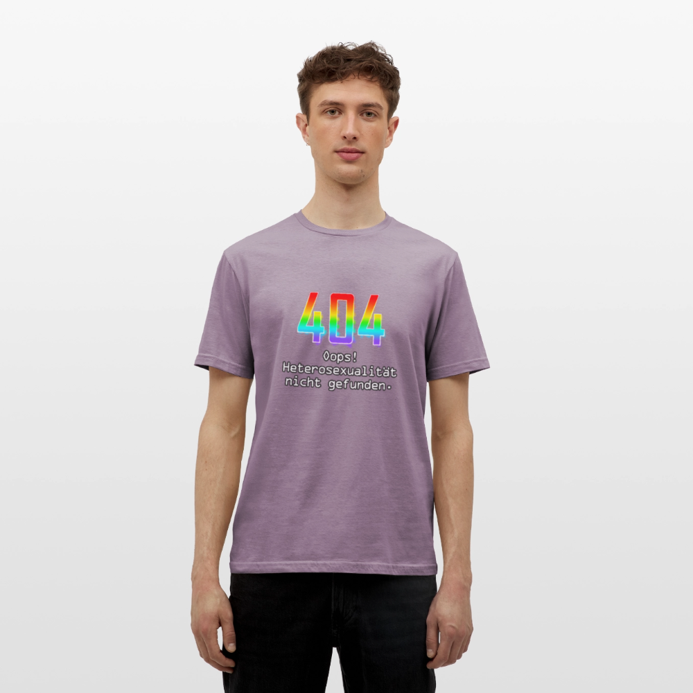 Error: 404 - Keine Heterosexualität Pride T-Shirt - Lilagrau