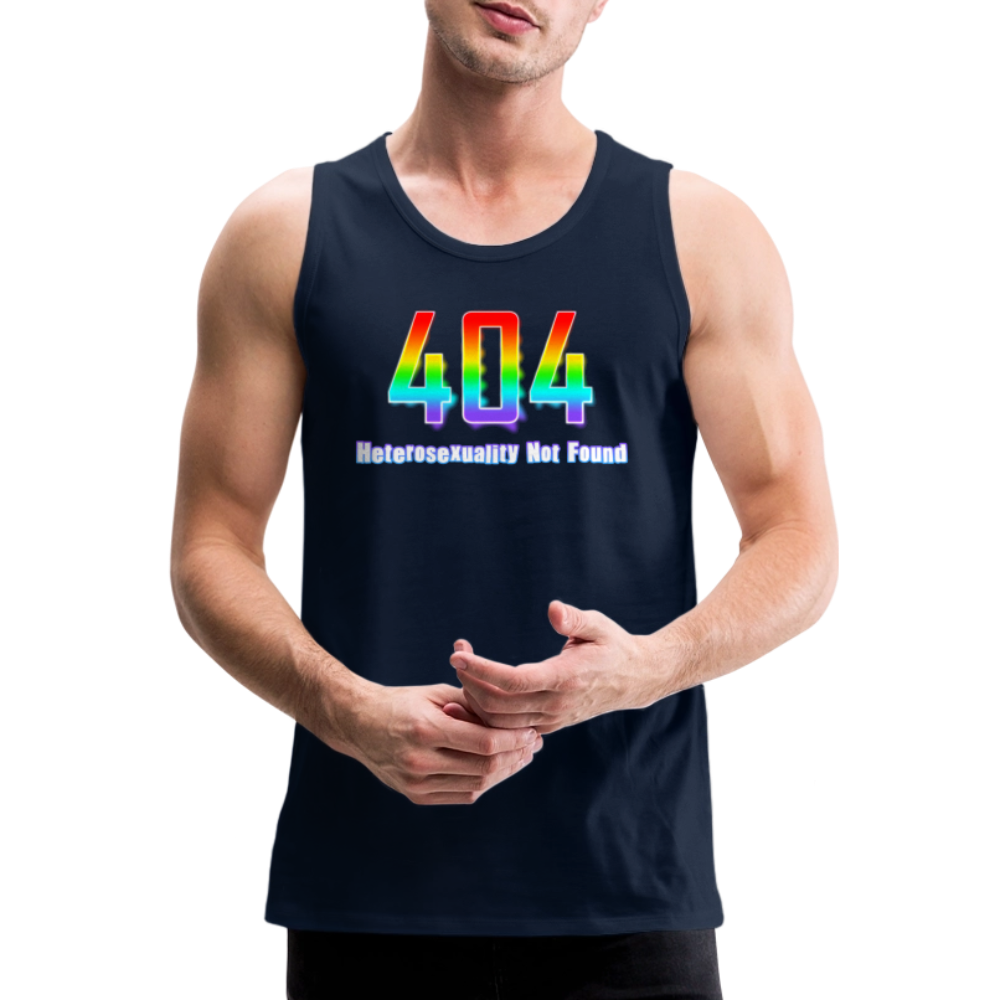 Error 404 Heterosexuality Not Found Premium Tank Top - Navy