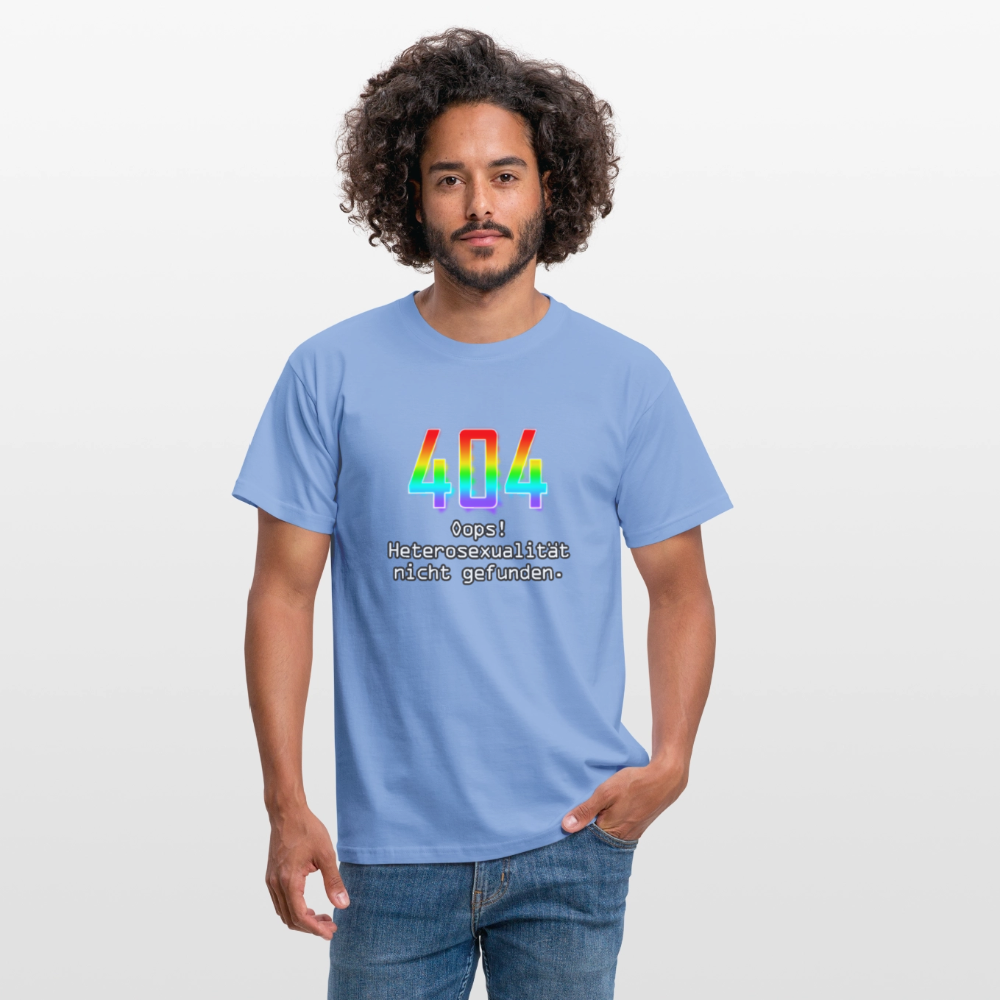 Error: 404 - Keine Heterosexualität Pride T-Shirt - carolina blue