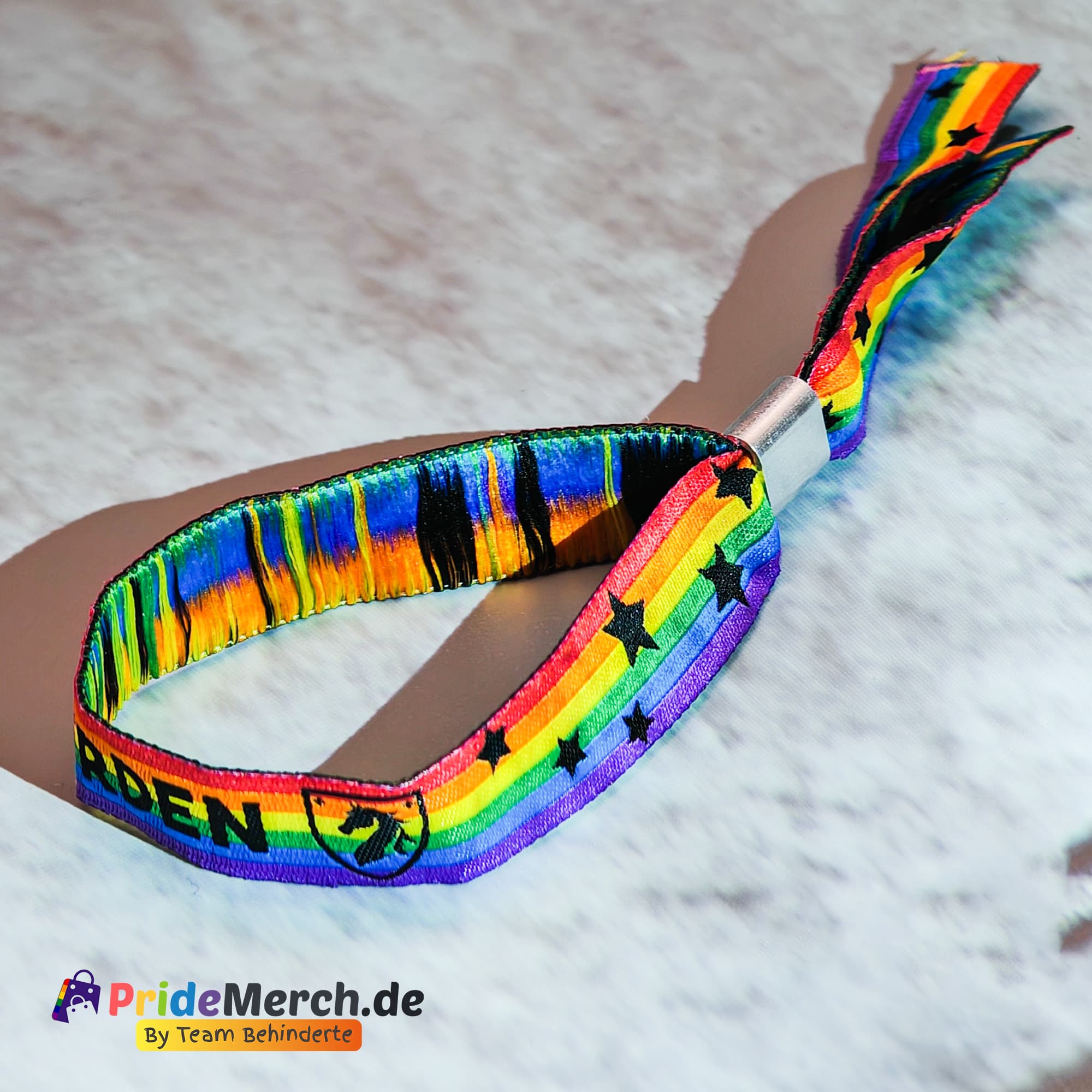 Pride-Armband des CSD Verden 🌈 (Stoffarmband) - pridemerch.mom - Team Behinderte im Queer Cities e.V.