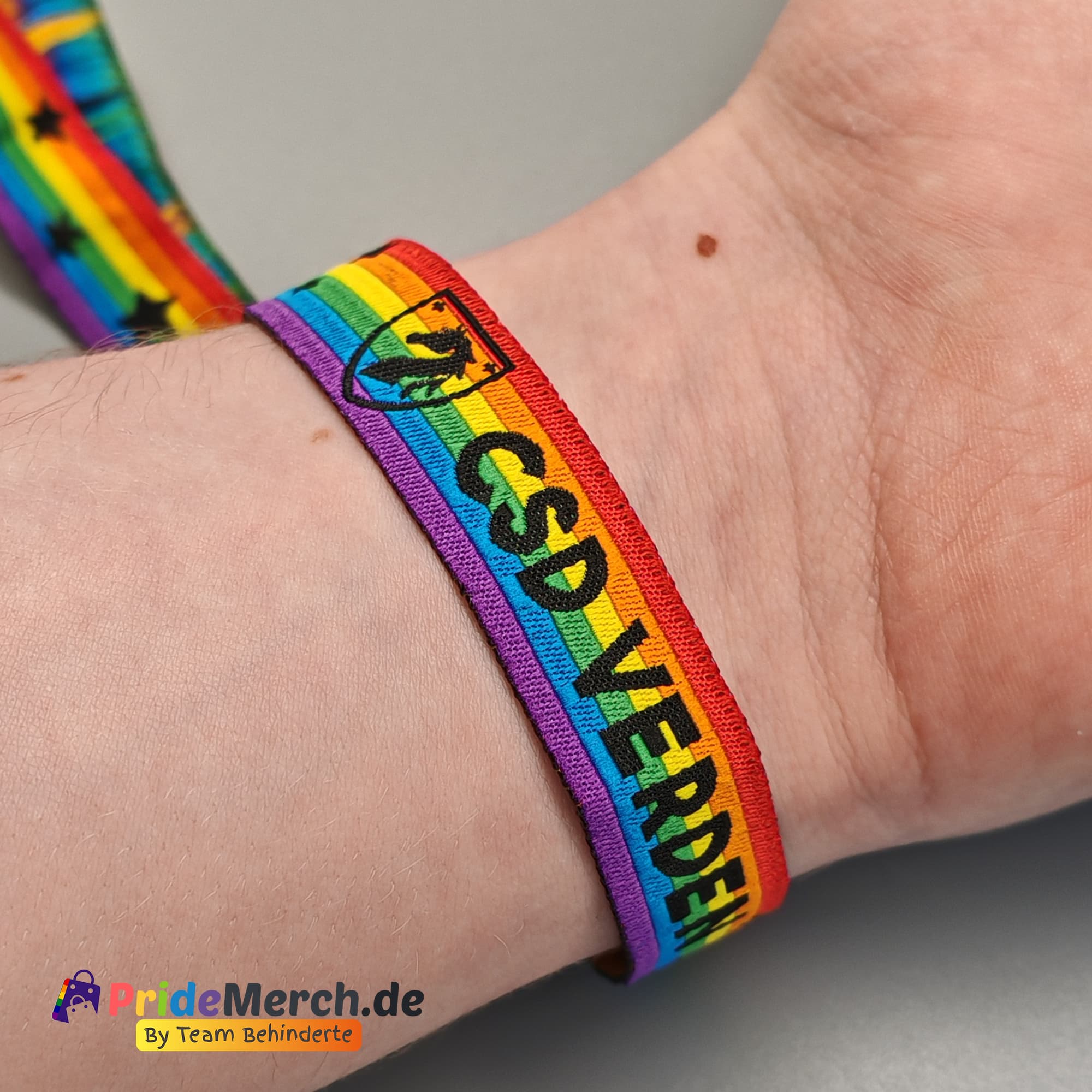 Pride-Armband des CSD Verden 🌈 (Stoffarmband) - pridemerch.mom - Team Behinderte im Queer Cities e.V.