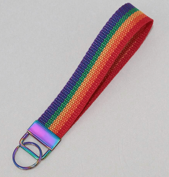 Regenbogen Schlüsselanhänger (kurz) - pridemerch.mom - Team Behinderte im Queer Cities e.V.