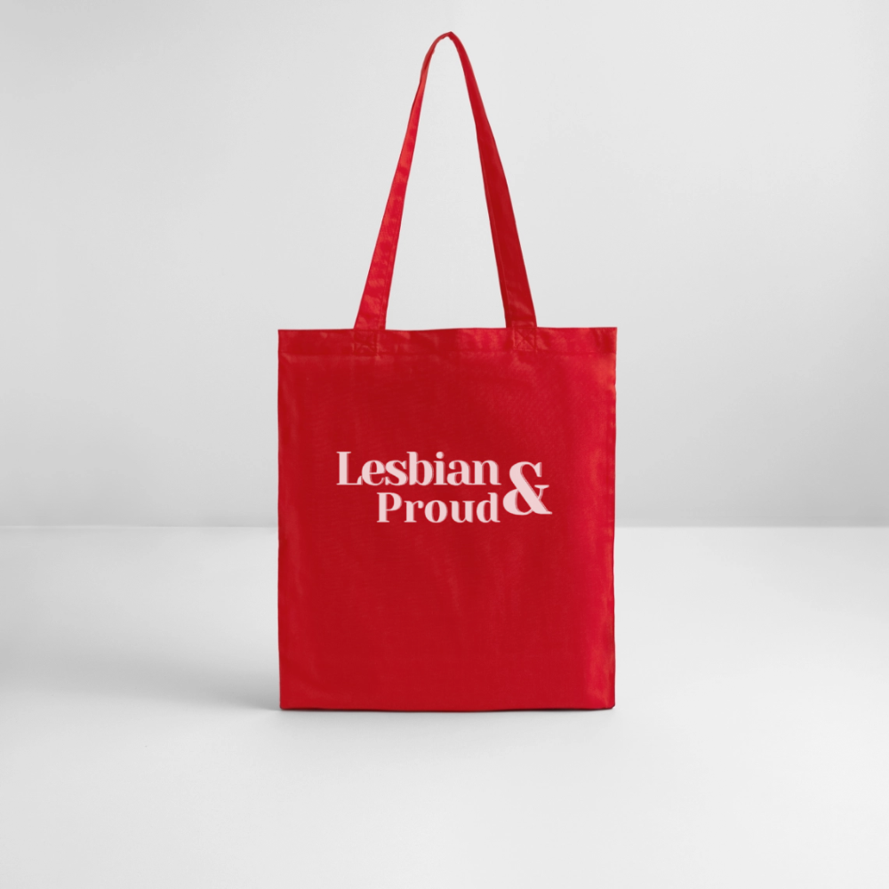 Lesbian & Proud | Pride Bio-Stoffbeutel [SIMPLE] - Rot