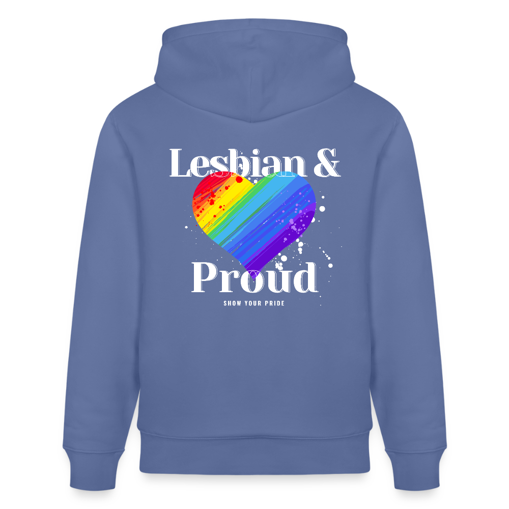 Lesbian & Proud | Pride Bio-Hoodie Unisex - Blau