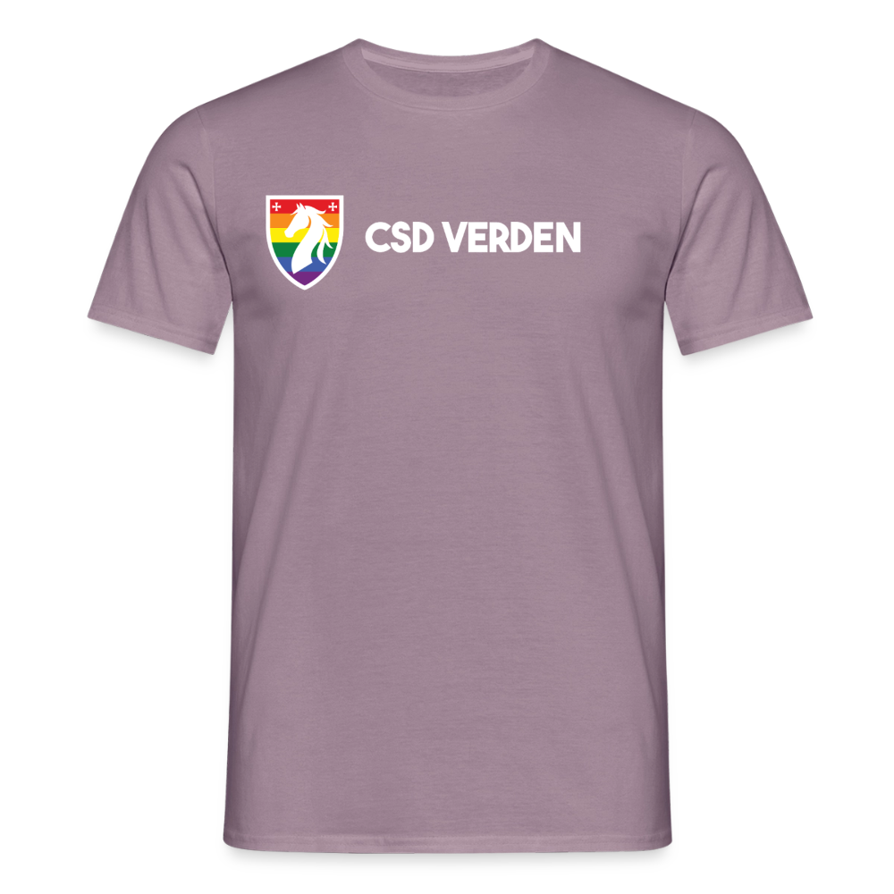 CSD Verden Premium Pride T-Shirt Doppelseitig - Lilagrau 