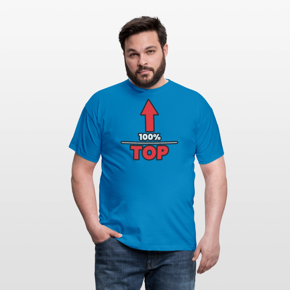 100% TOP [PFEIL] | Kink Fetish Pride T-Shirt - Royalblau