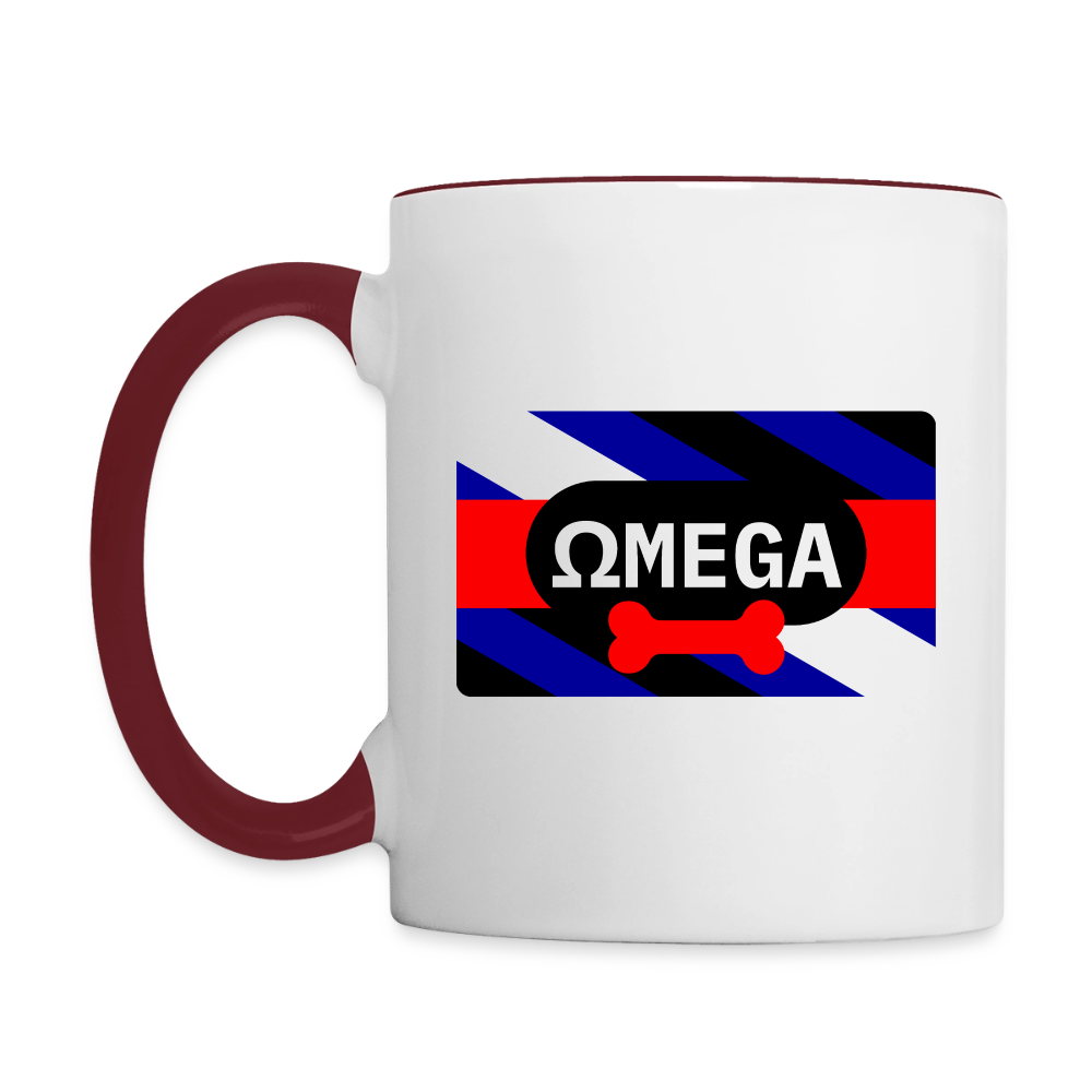 OMEGA Puppy Flag Cup | Puppy Kink Pride |Tasse zweifarbig - Weiß/Rotbraun