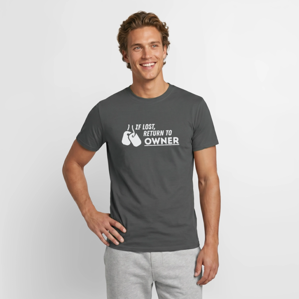 If Lost Return to Owner T-Shirt | Kinky Petplay Ownership Pride Design - Anthrazit