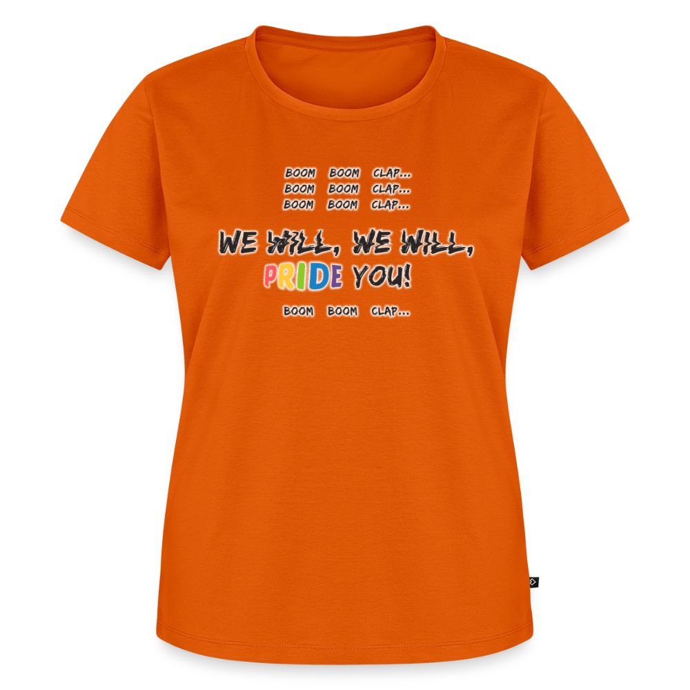 We Will PRIDE You! T-Shirt - tailliert (dunkel) - Orange 