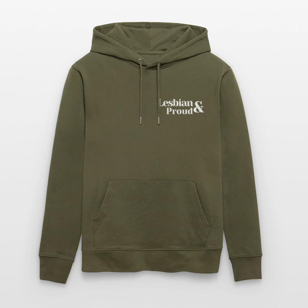 Lesbian & Proud | Pride Bio-Hoodie Unisex - Khaki Grün
