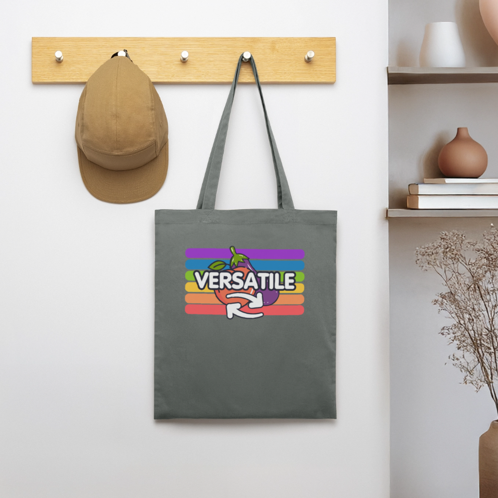 Versatile Gay | Pride Bio-Stoffbeutel - Anthrazit