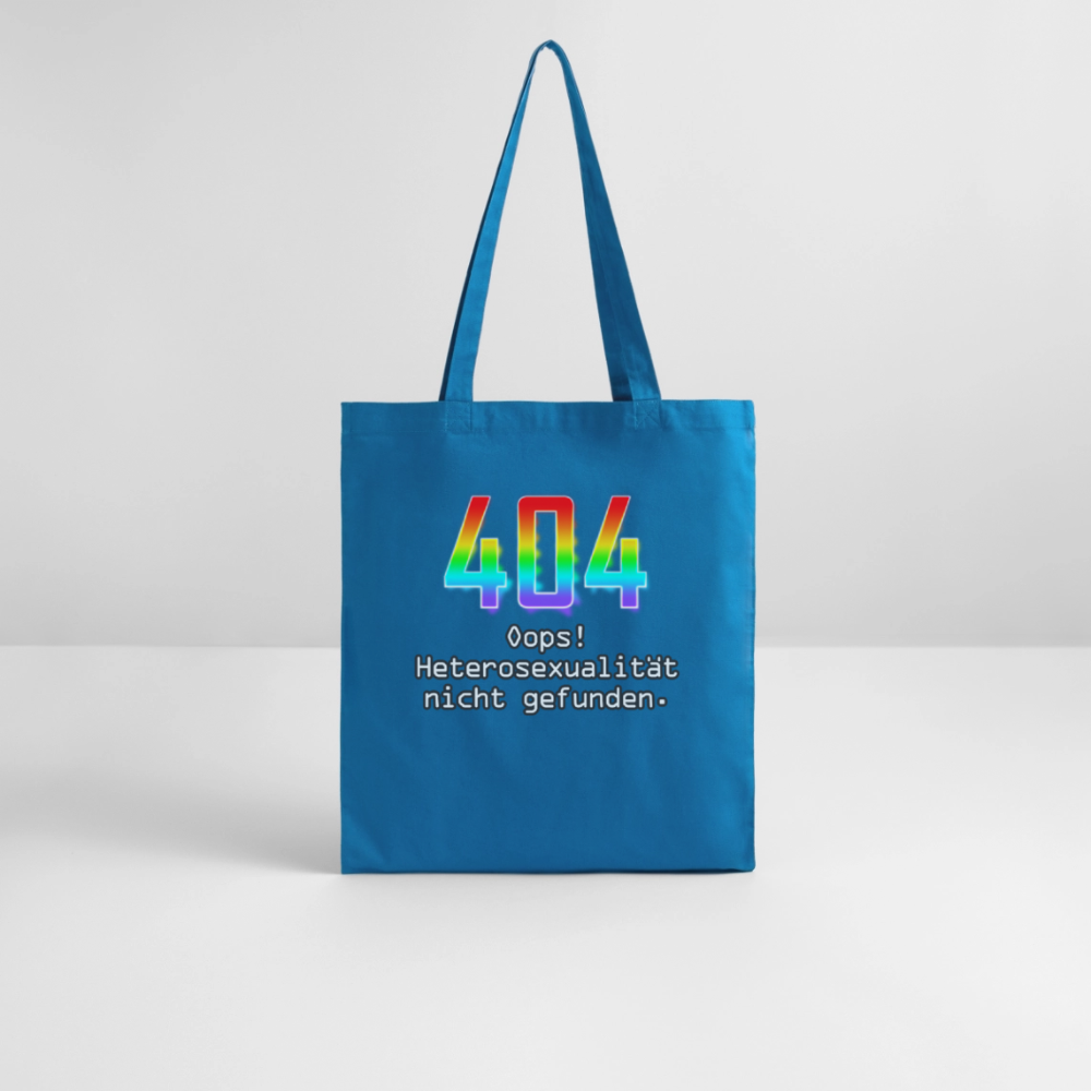 404 ERROR: Heterosexualität nicht gefunden. Pride Bio-Stoffbeutel - Königsblau