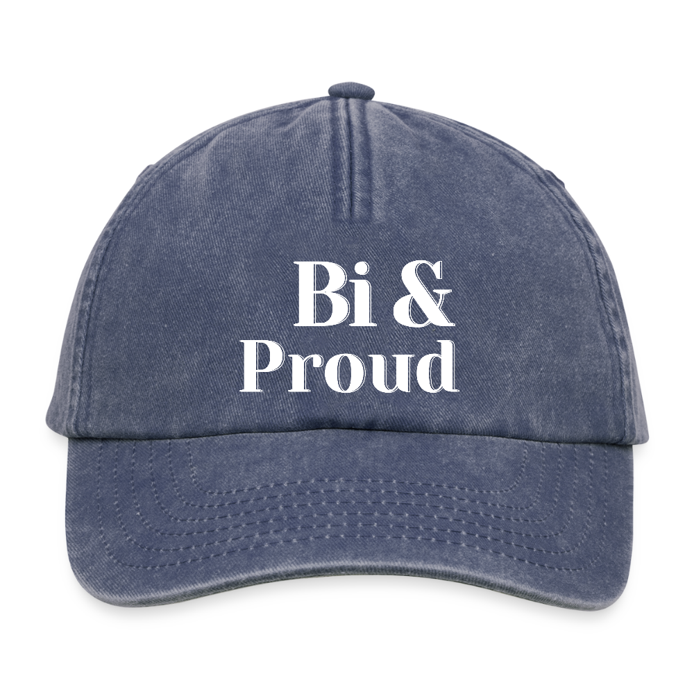 Bi & Proud | Pride Vintage Cap [SIMPLE] - Vintage Denim