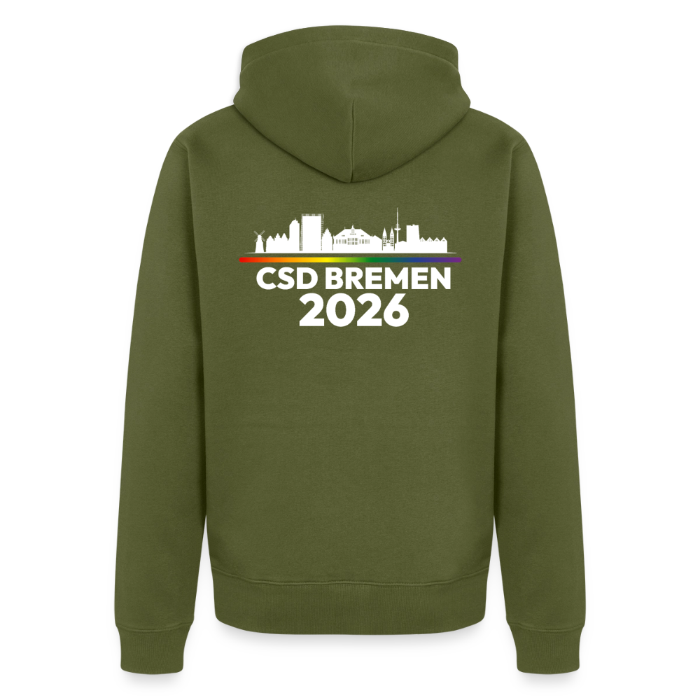 CSD BREMEN 2026 PRIDE | Premium Kapuzenjacke - Khaki
