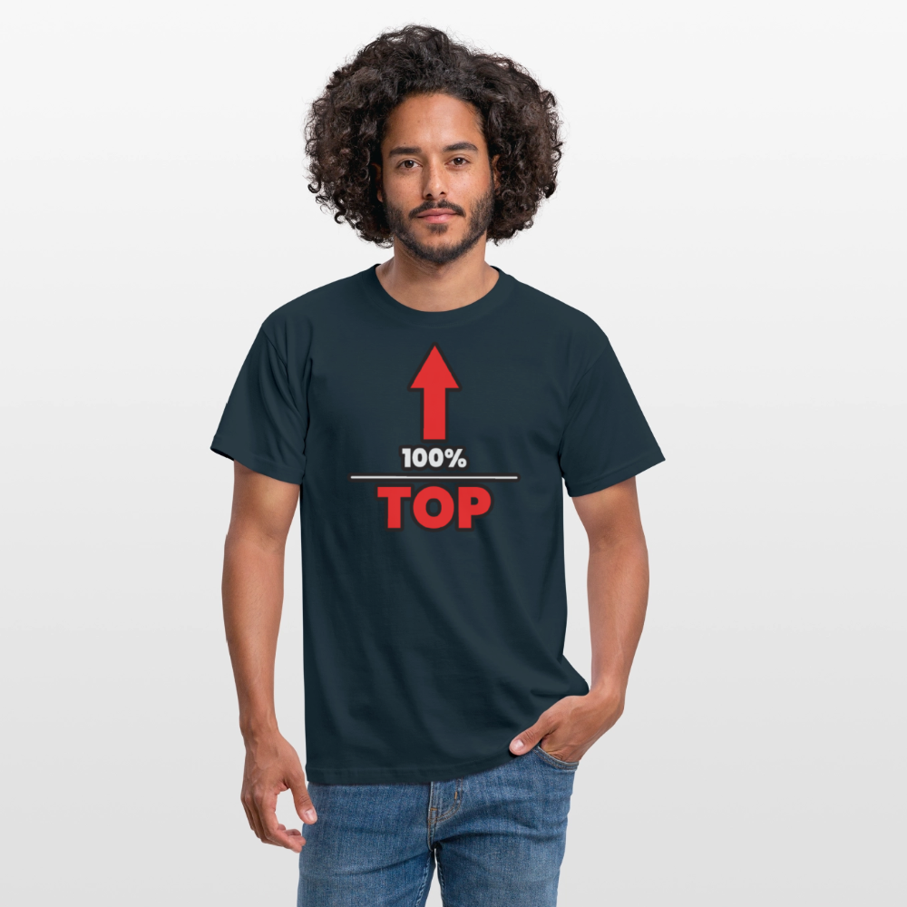 100% TOP [PFEIL] | Kink Fetish Pride T-Shirt - Navy
