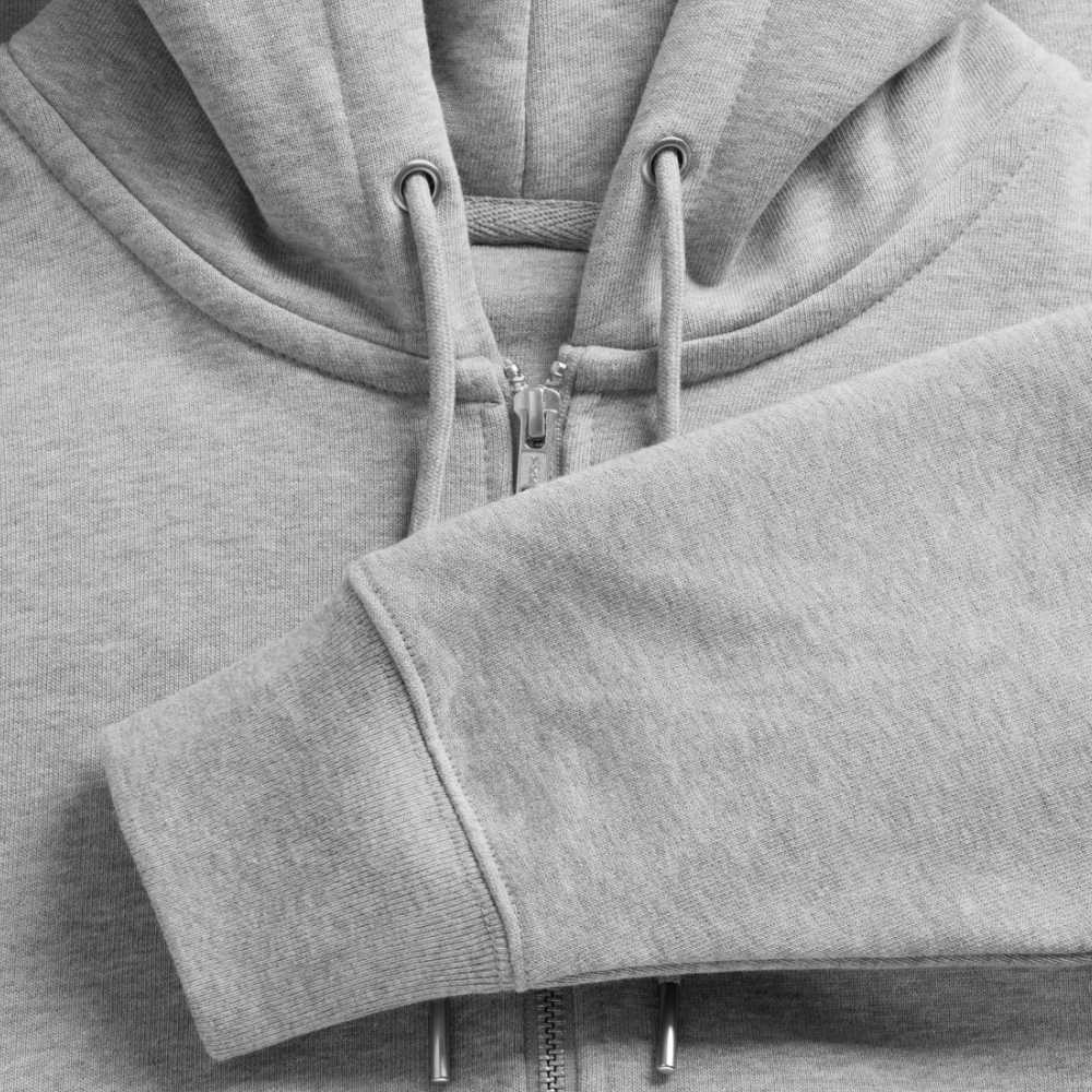 Lesbian & Proud | Pride Bio-Kapuzenjacke Unisex - Grau meliert