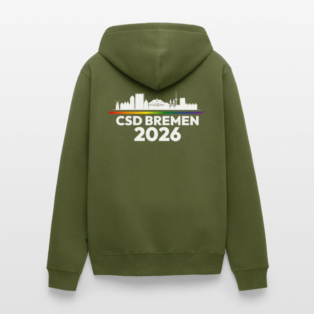 CSD BREMEN 2026 PRIDE | Premium Kapuzenjacke - Khaki