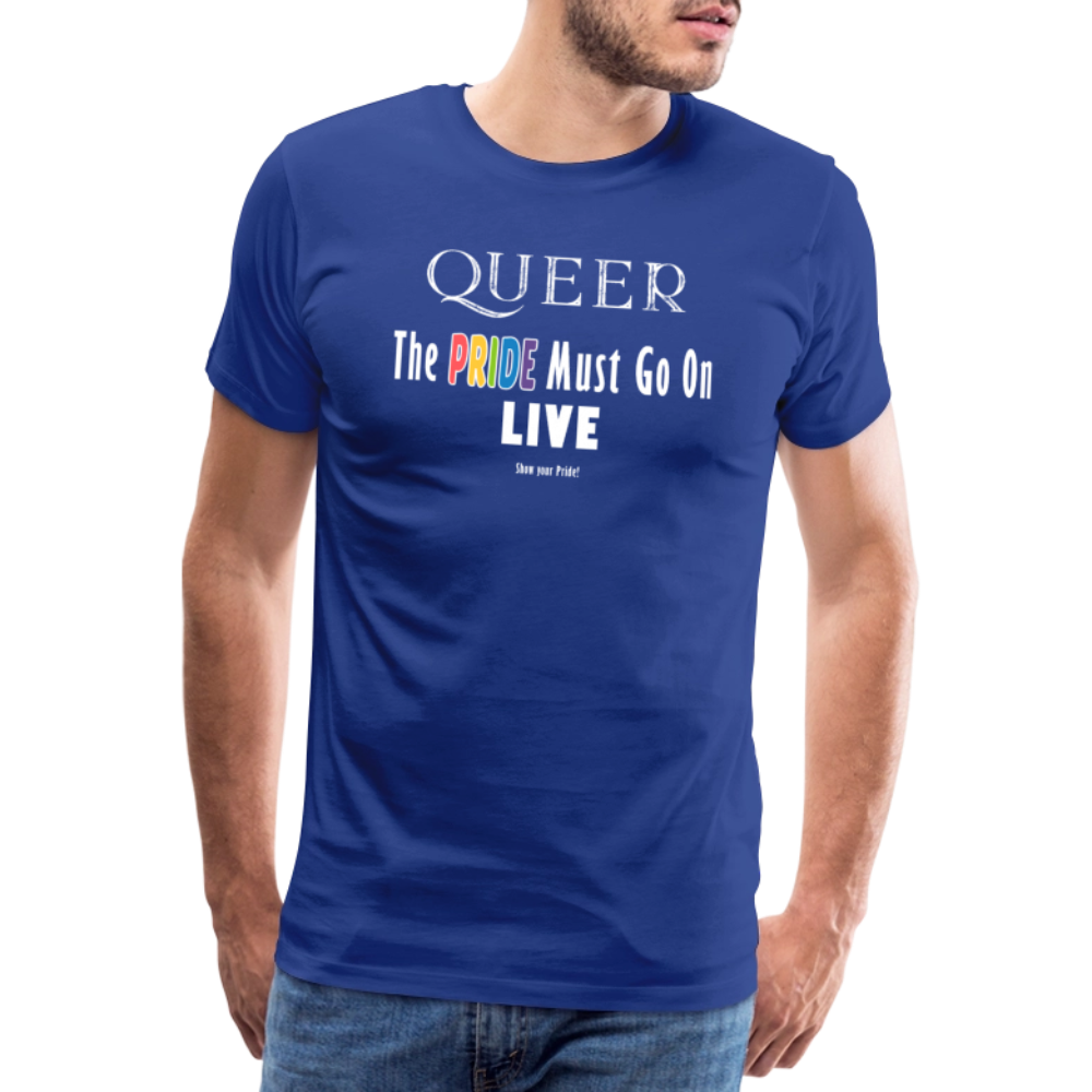 PRIDE Must Go On T-Shirt Germany Tour 2025 (weiße Schrift) - Königsblau