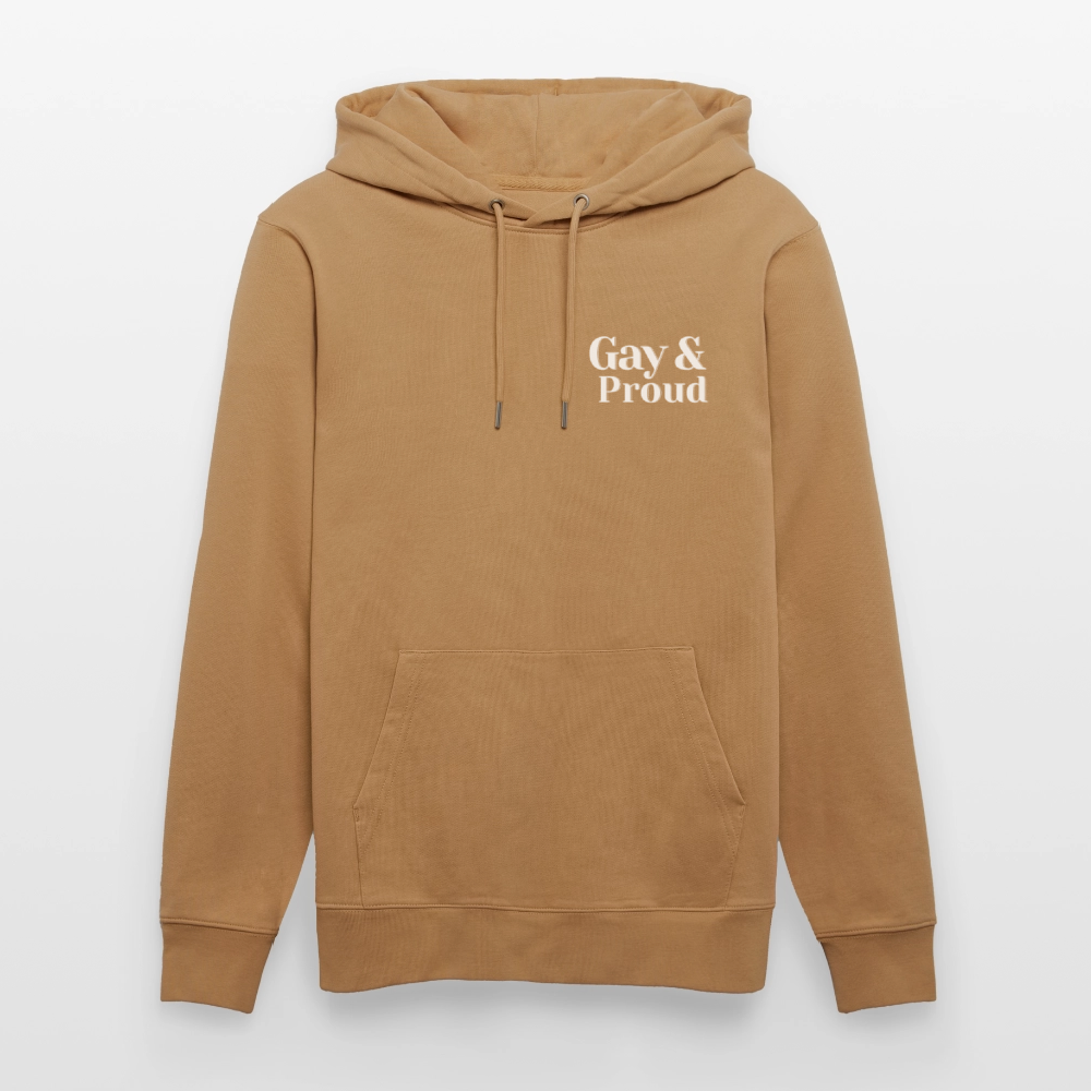 Gay & Proud | Pride Bio-Hoodie Unisex - Karamell 
