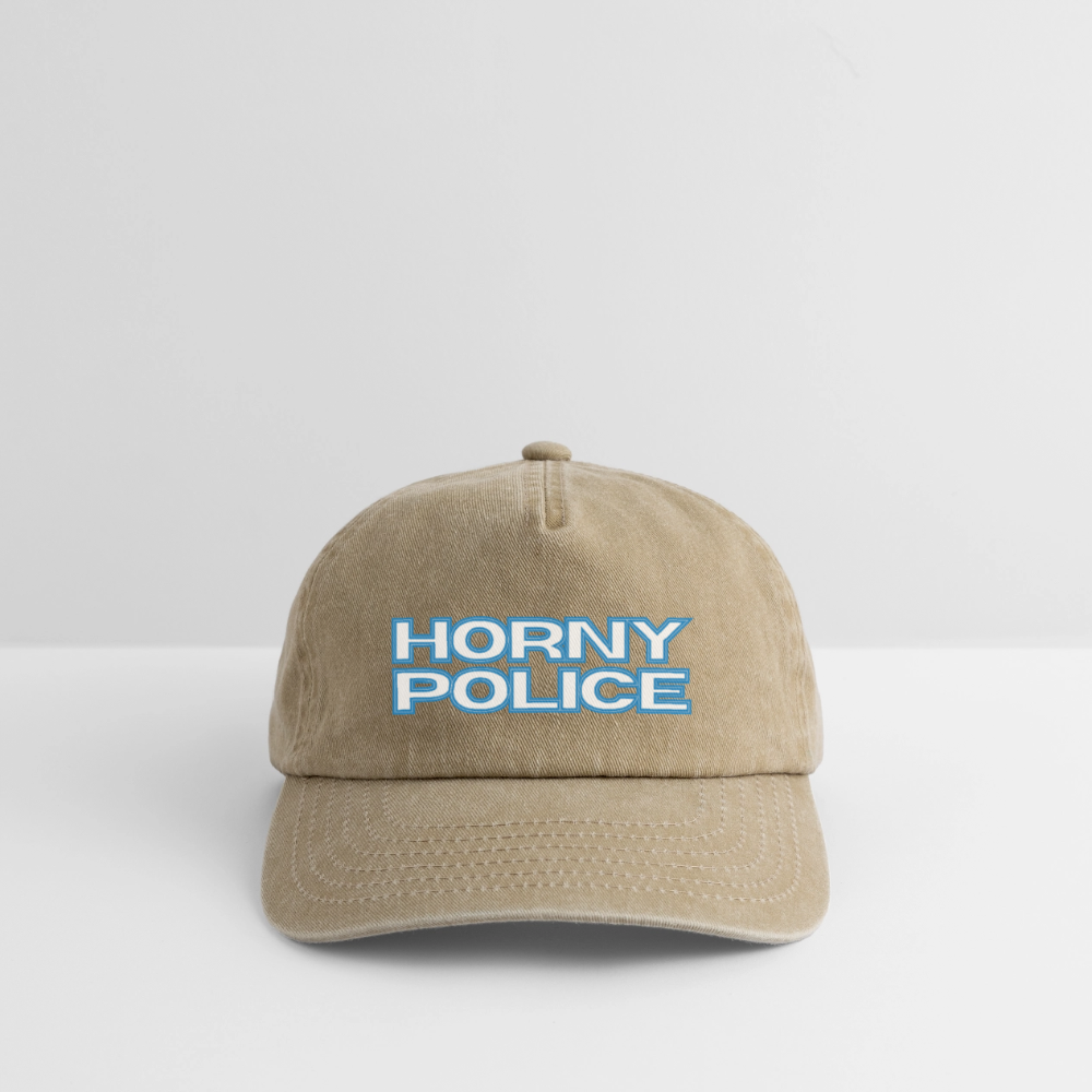 HORNY POLICE | Kink Fetish Pride Vintage Cap - Vintage Beige