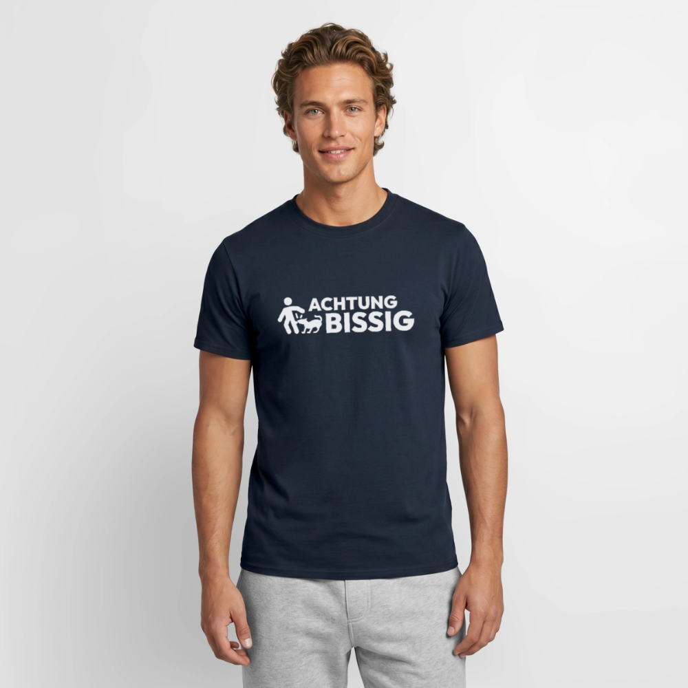 Achtung Bissig T-Shirt | Puppy Play Statement - Navy