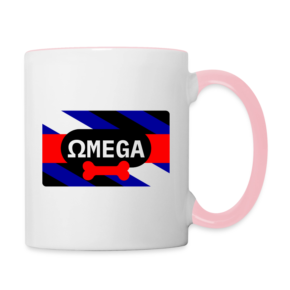 OMEGA Puppy Flag Cup | Puppy Kink Pride |Tasse zweifarbig - Weiß/Pink