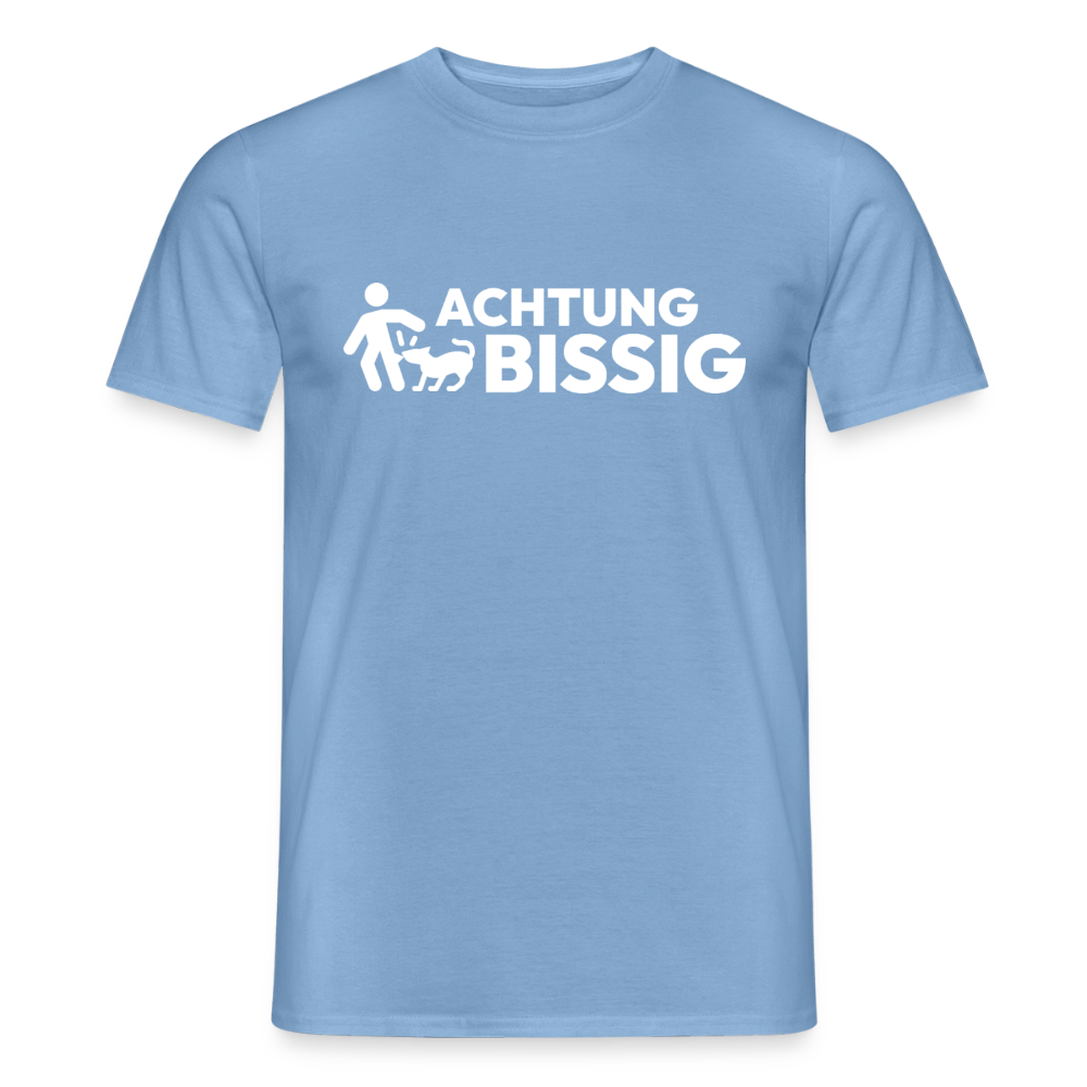 Achtung Bissig T-Shirt | Puppy Play Statement - Carolina Blue