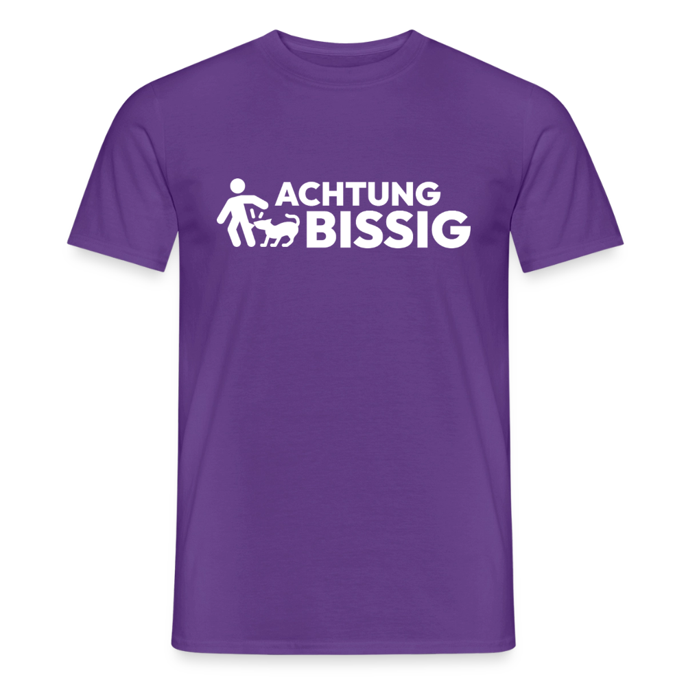 Achtung Bissig T-Shirt | Puppy Play Statement - Lila