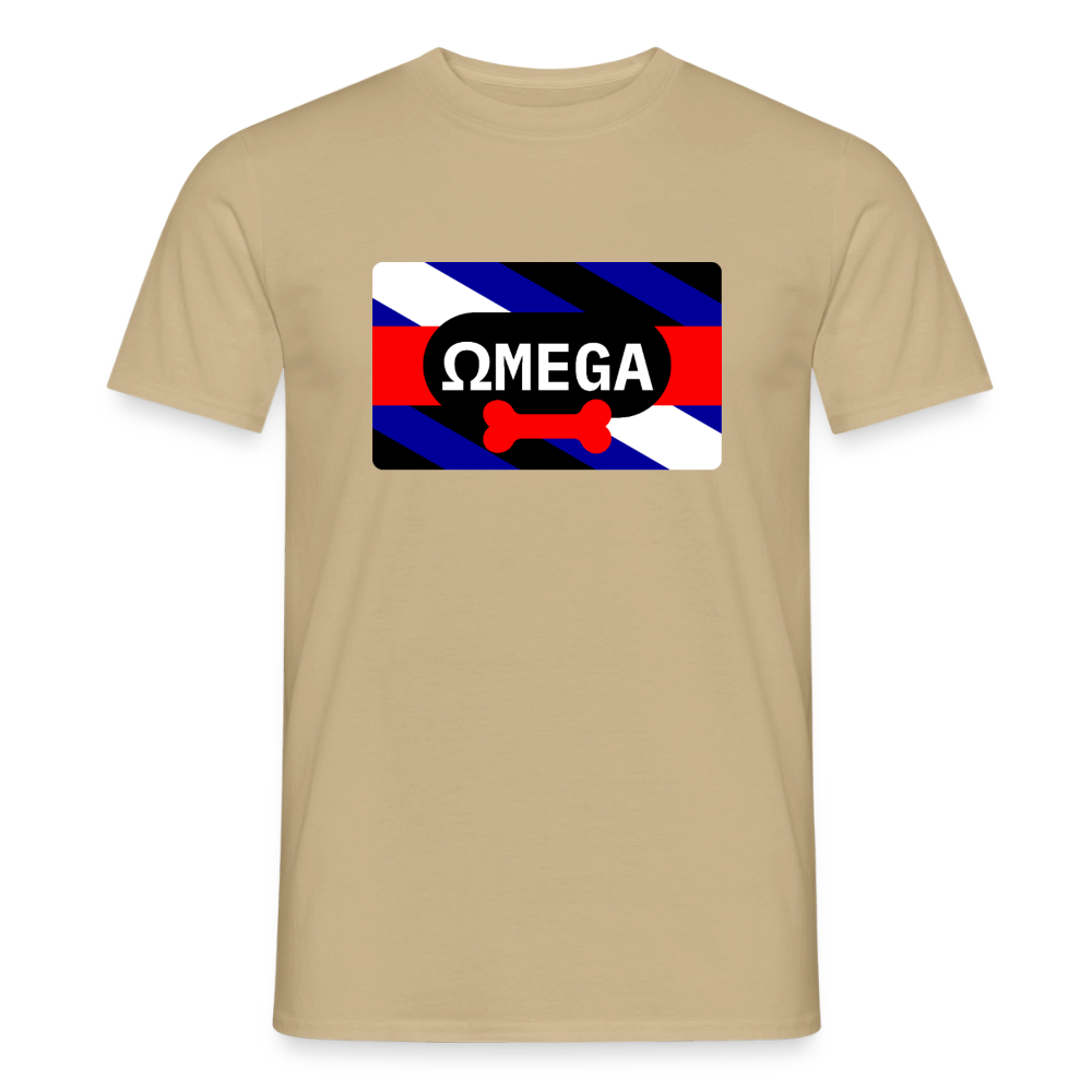 OMEGA Puppy Flag | Puppy Kink Pride T-Shirt - Sandbeige
