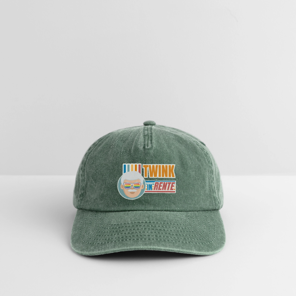 Twink in Rente! | Pride Vintage Cap - Vintage Flaschengrün 