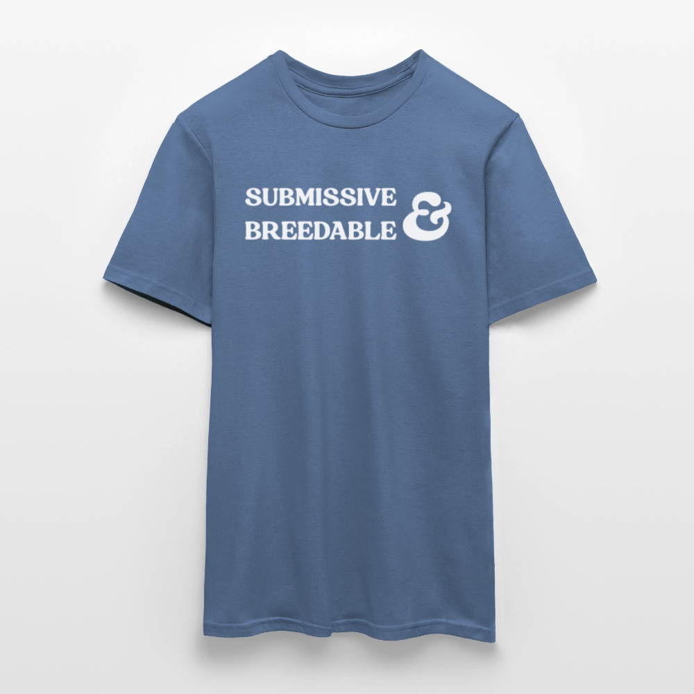 Submissive & Breedable | Kink Fetish Pride T-Shirt - Taubenblau 