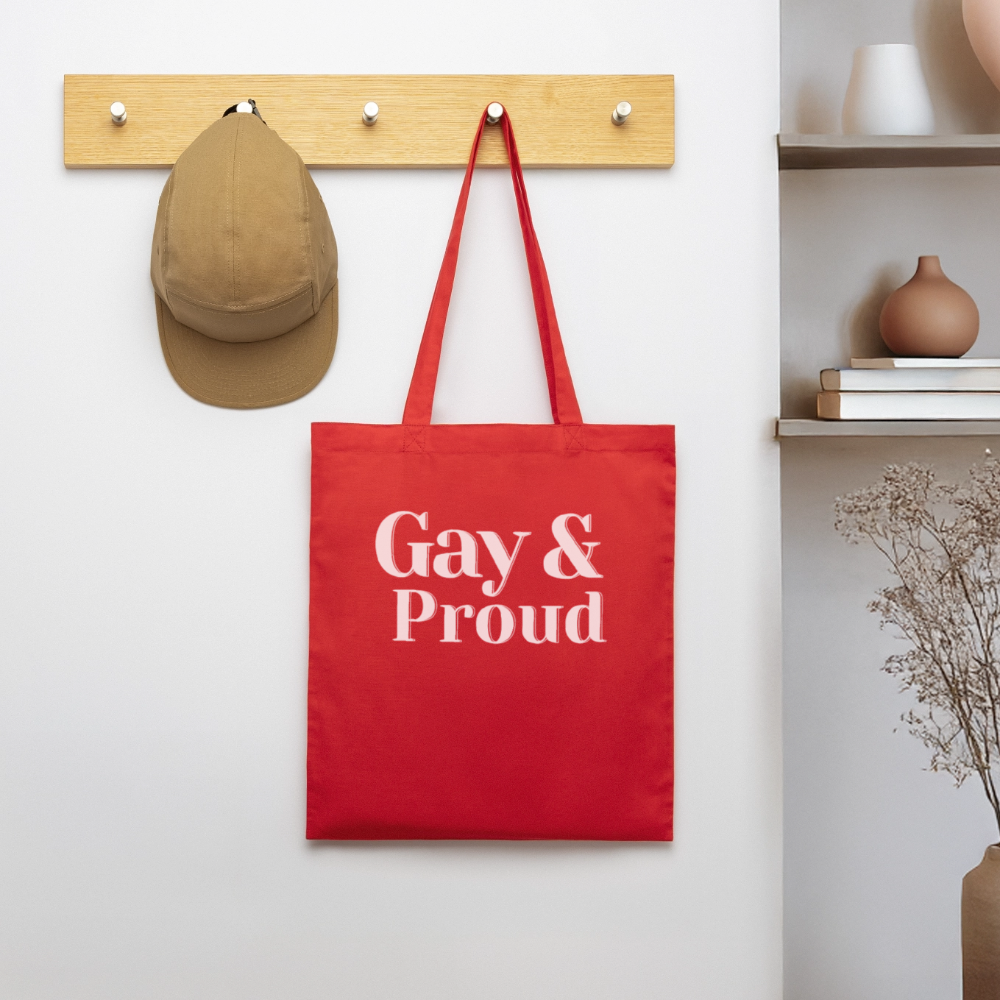 Gay & Proud | Pride Bio-Stoffbeutel [SIMPLE] - Rot