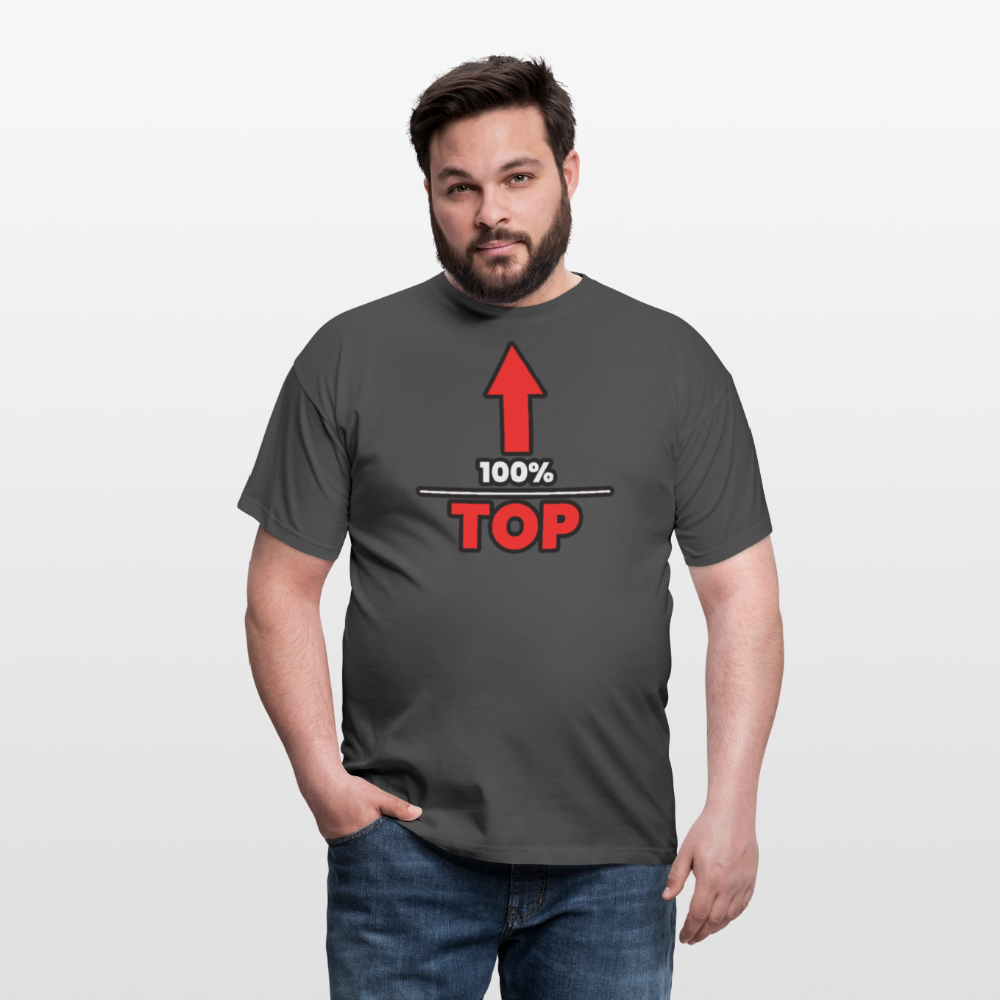 100% TOP [PFEIL] | Kink Fetish Pride T-Shirt - Anthrazit