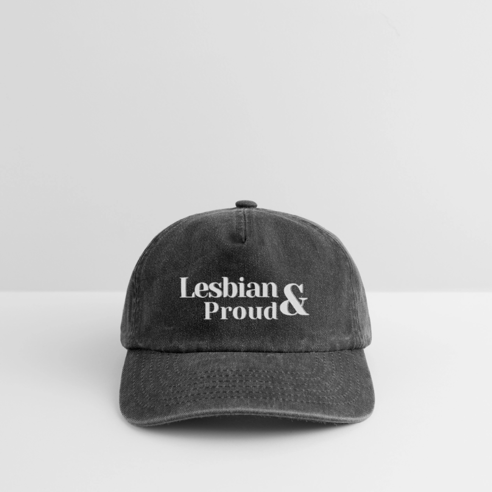 Lesbian & Proud | Pride Vintage Cap [SIMPLE] - Vintage Schwarz