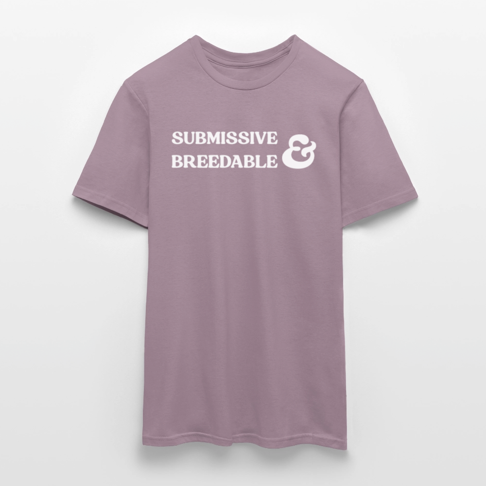 Submissive & Breedable | Kink Fetish Pride T-Shirt - Lilagrau 